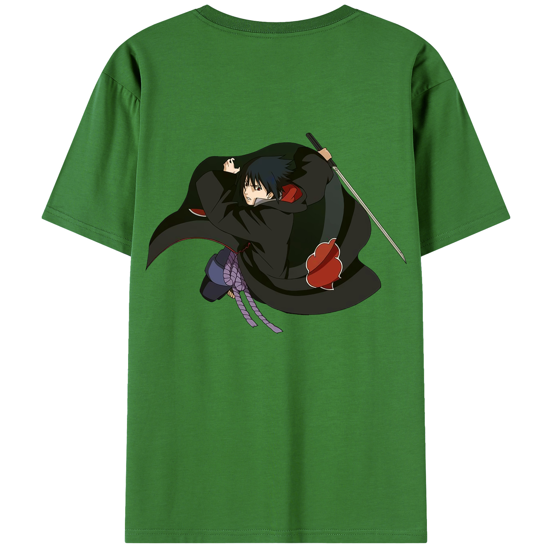 （画像用） NARUTO -ナルト- うちは サスケ Uchiha Sasuke レディース半袖Tシャツ(バックプリント)